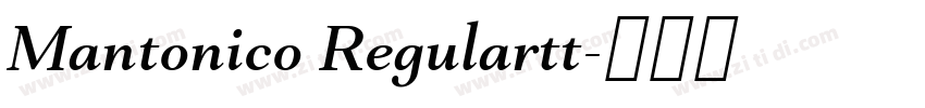 Mantonico Regulartt字体转换